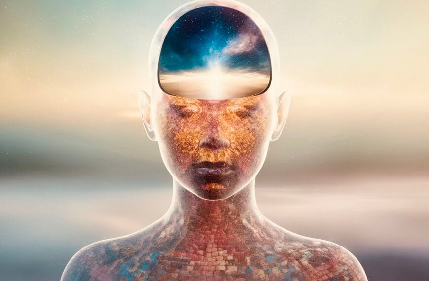 A human figure with a world within their mind
