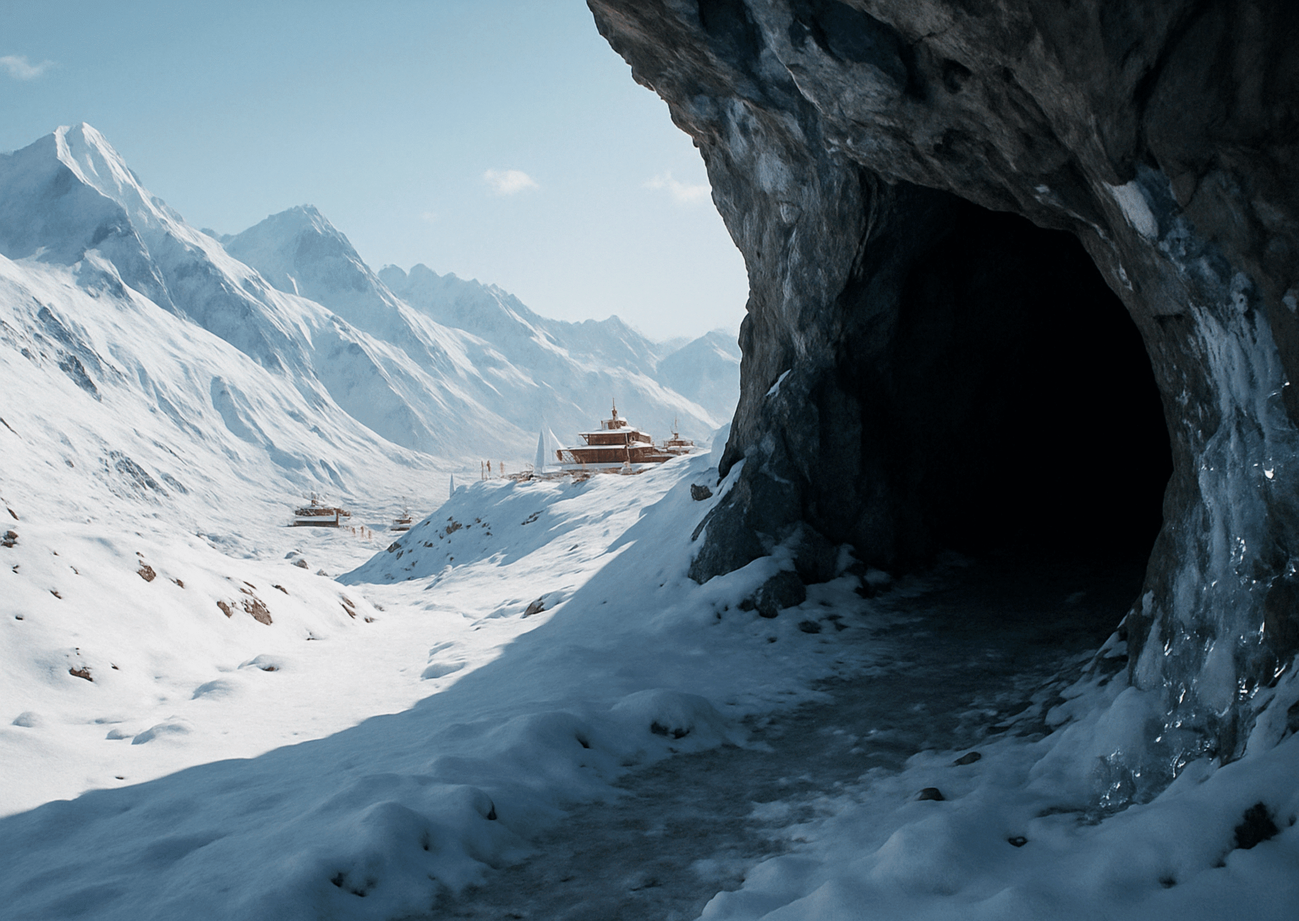 snowy cave